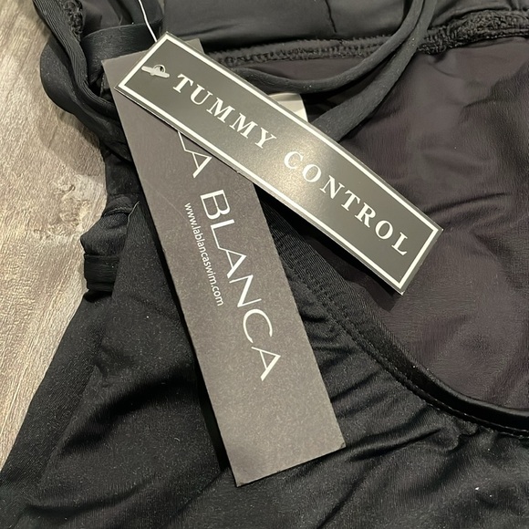 La Blanca Island Goddess Multi-Strap Cross-Back One Piece Swimsuit Size 10 NEW - Picture 11 of 12